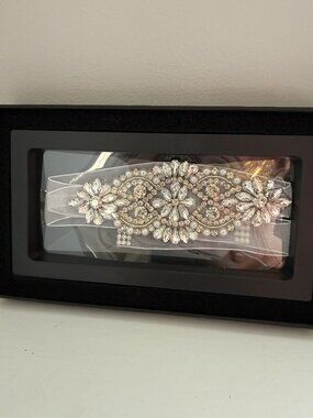 NWT RICHRADIQS Elegant Radiant Crystal Bracelet Silver Bridal 28.3" $89 [jb]